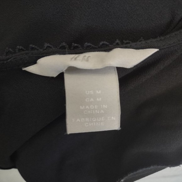 H&M Black Lace Detail A-Line Dress - Picture 8 of 10